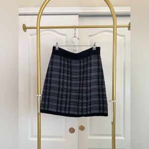 Banana Republic Black and Gray Plaid Mini Skirt
